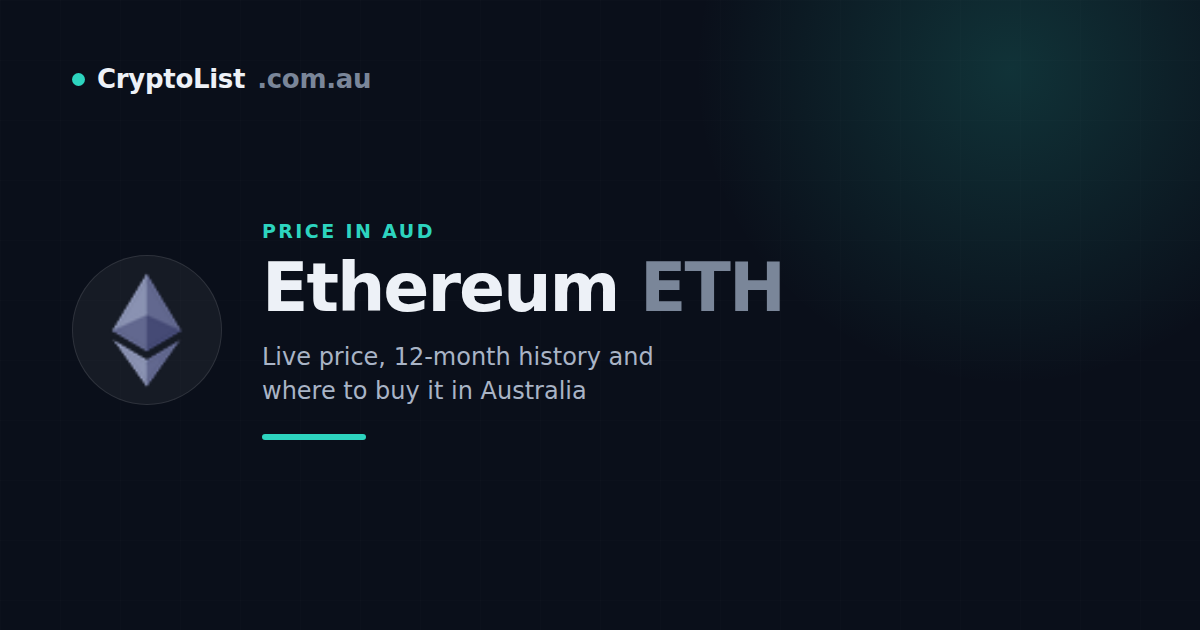 Coin Software Ethereum (ETH) Price AUD — A$3,697.27 | CryptoList